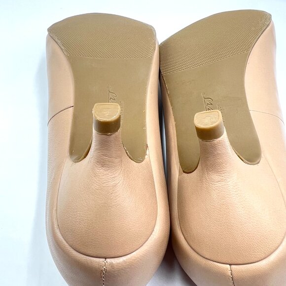 Trotters Womens Size 6.5 Beige‎ Nude Tan Leather Kitten Heels Pumps Shoes - Picture 12 of 14